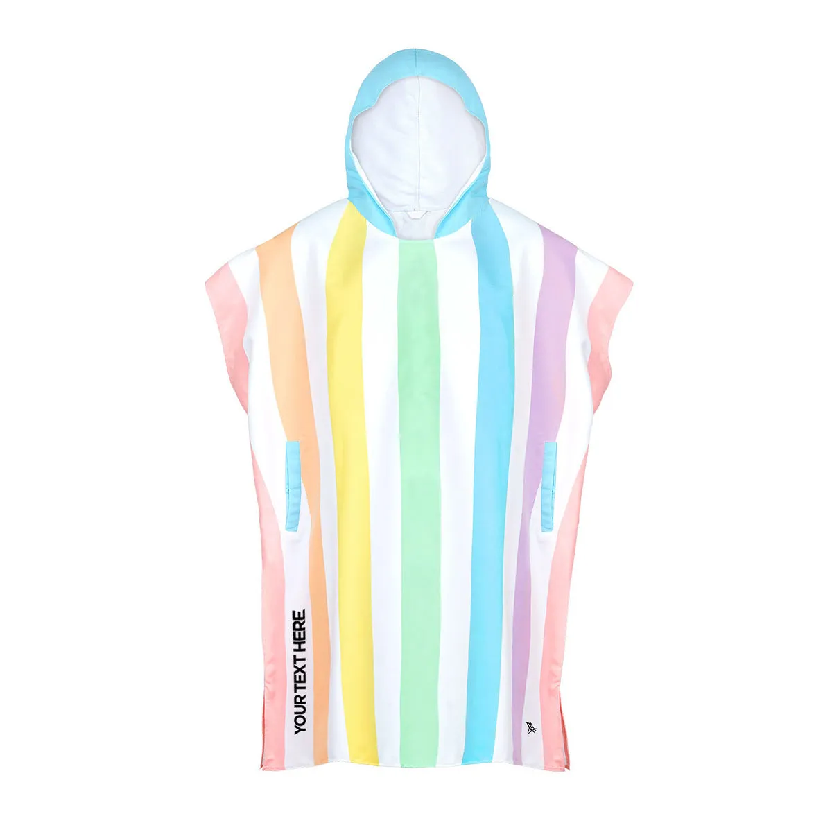 Dock & Bay Poncho Adults - Unicorn Waves - Customized Embroidery Personalized for You