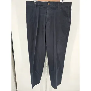Dockers Classic Fit Mens Sz 36x30 Flat Front Dress Pants Black 100% Cotton