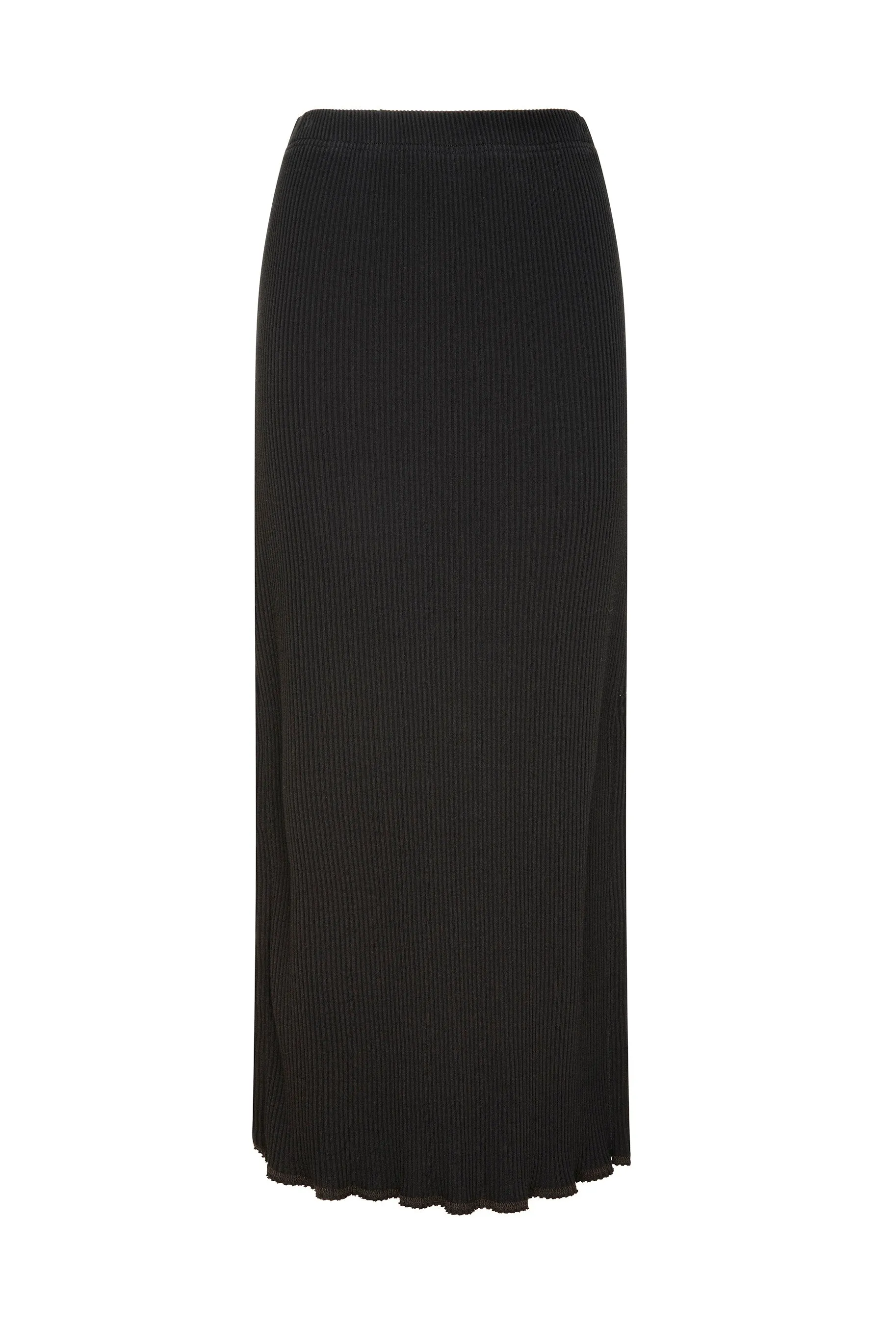 Drapey Rib Longerline Skirt