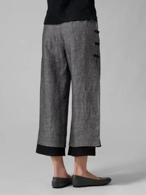 FashionSierra - Casual Loose Wide Leg Black Pants Women