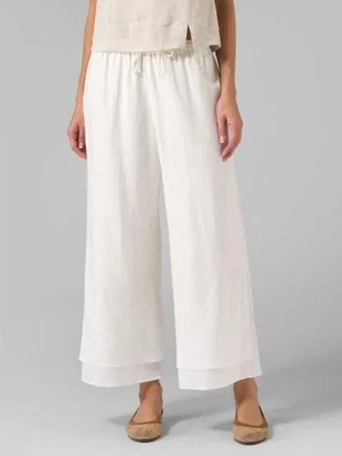 FashionSierra - Casual Loose Wide Leg Black Pants Women