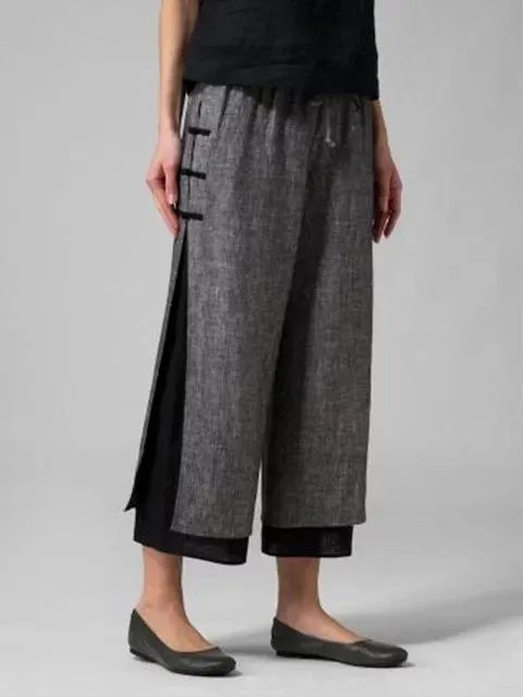 FashionSierra - Casual Loose Wide Leg Black Pants Women