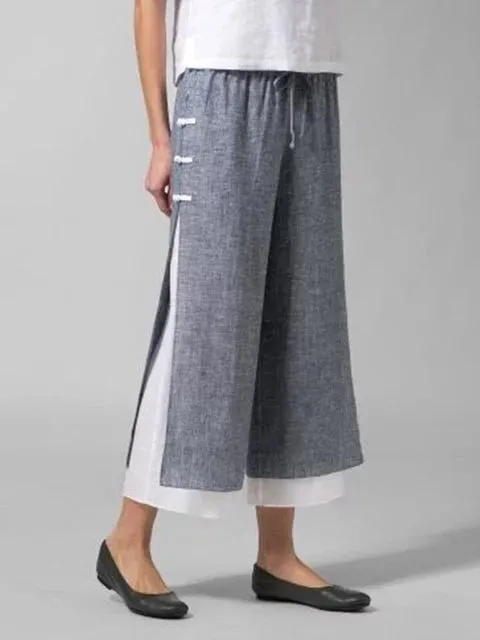 FashionSierra - Casual Loose Wide Leg Black Pants Women