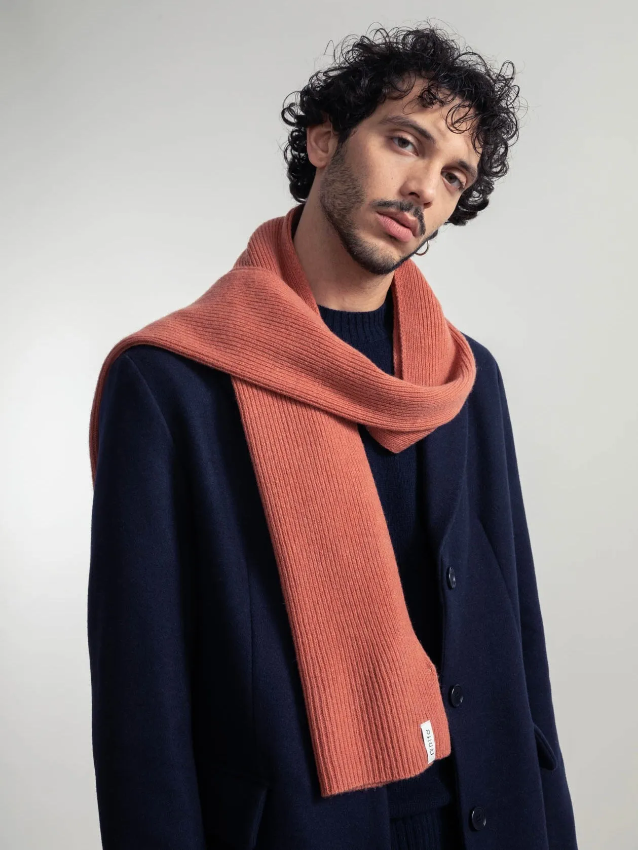 Federico sciarpa in lana e cashmere rigenerati