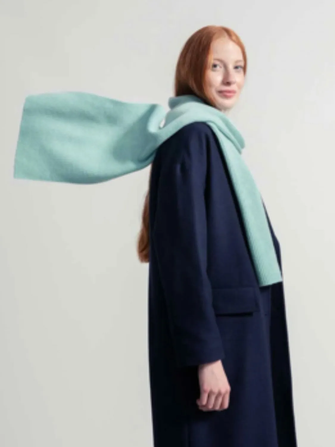 Federico sciarpa in lana e cashmere rigenerati