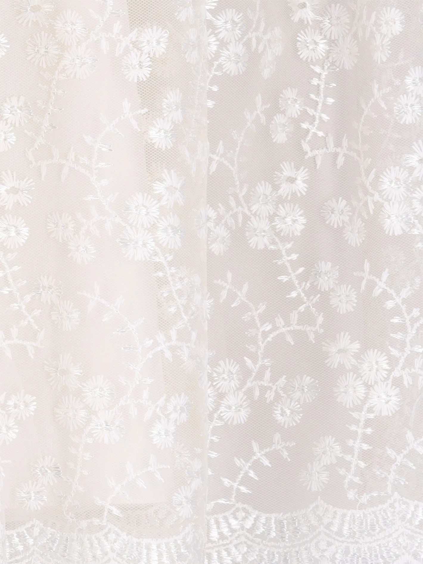 floral embroidery knee-length dress