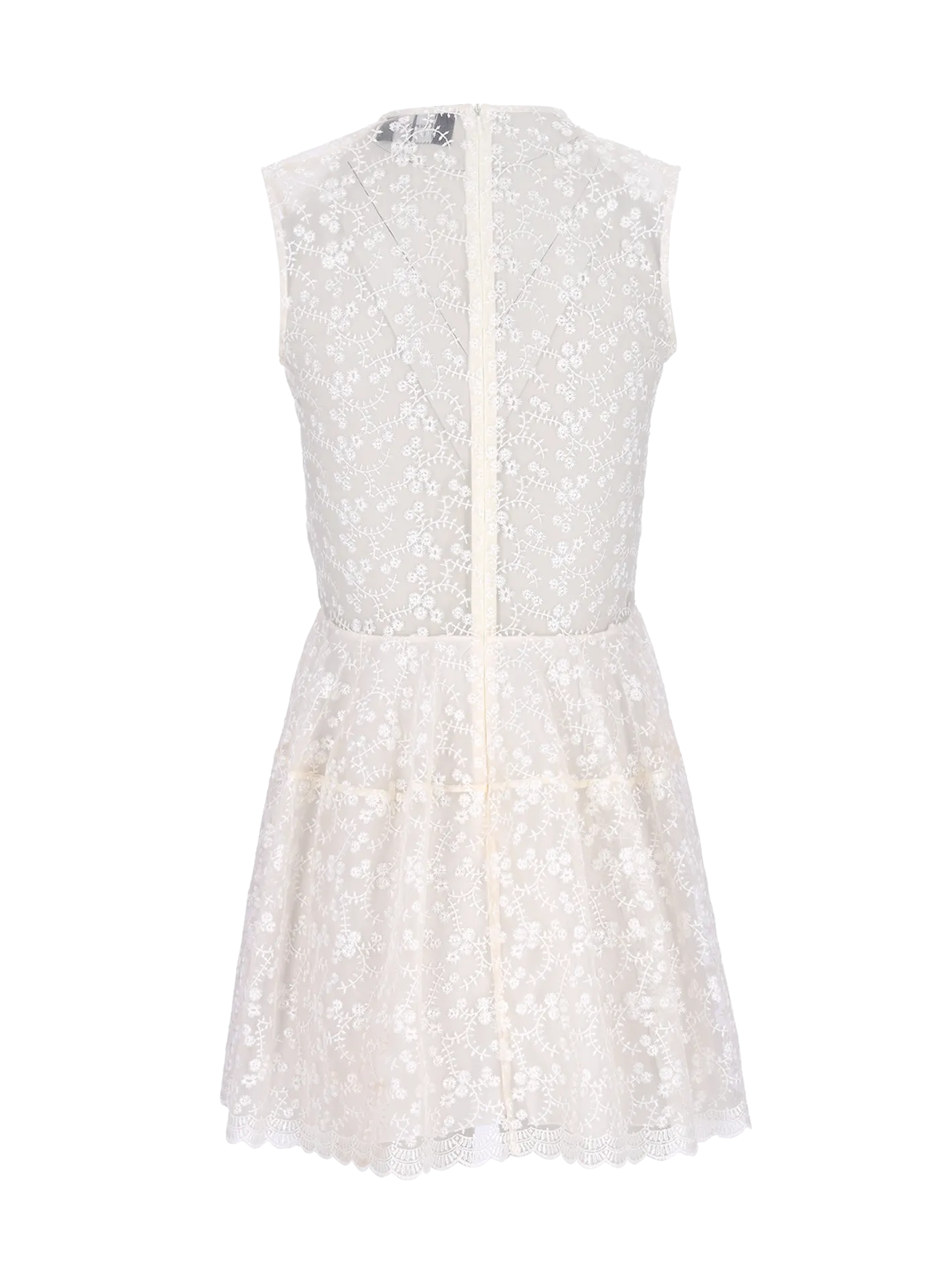 floral embroidery knee-length dress