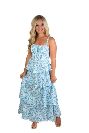 Flower Fields Floral Tiered Dress