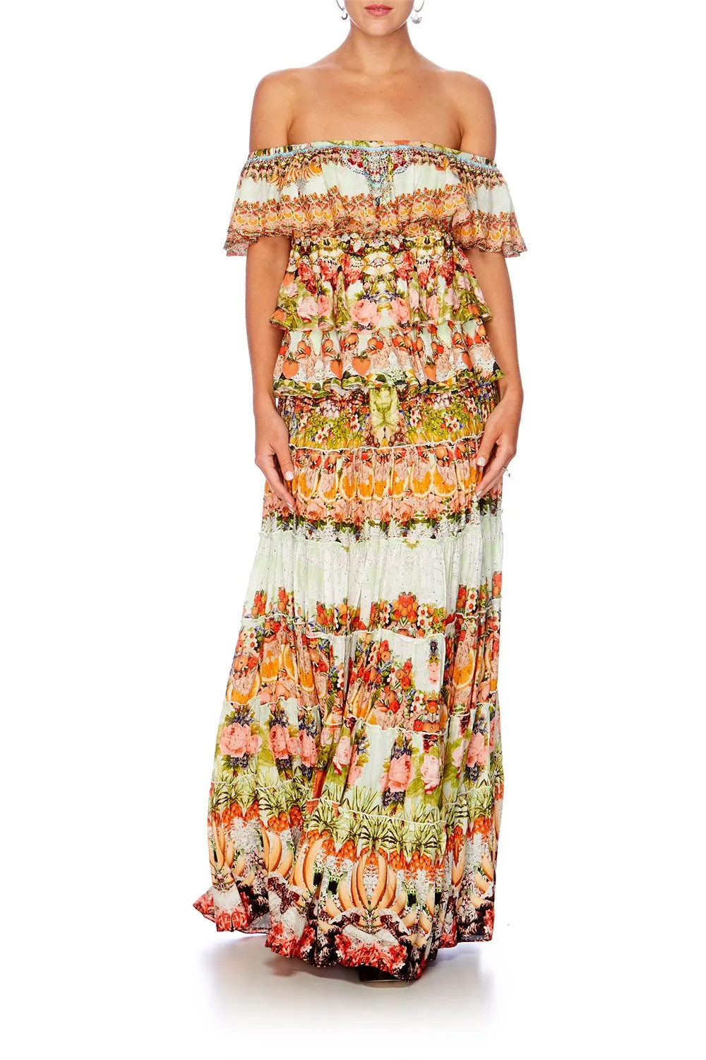 FRILLED DROP SHOULDER TOP SAMBA SALADA