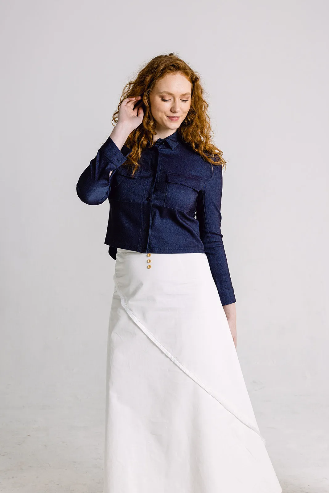 Fringe Buttoned Maxi Skirt