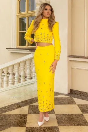 GHRIAN YELLOW MAXI TWO PIECES SET