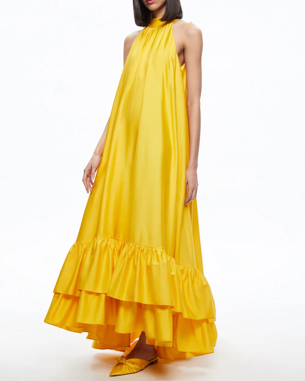 Golden Rod Jovie Halterneck Maxi Dress