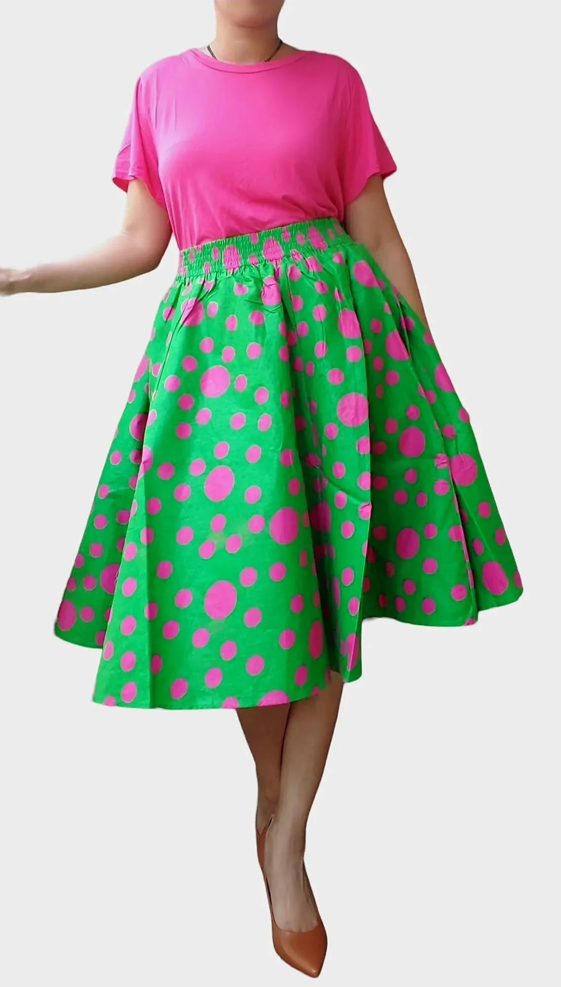 Green Polka Dot Skirt