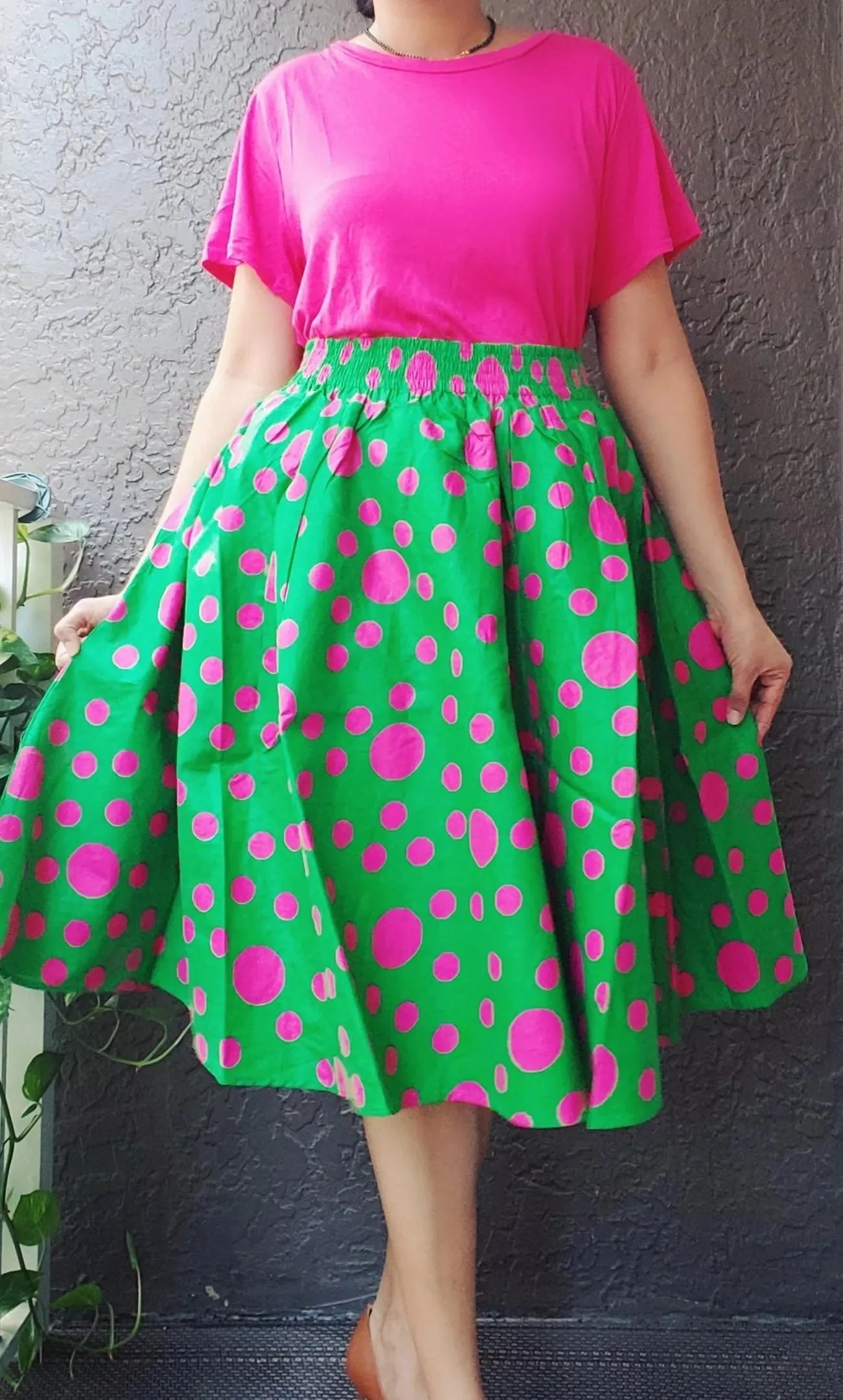 Green Polka Dot Skirt