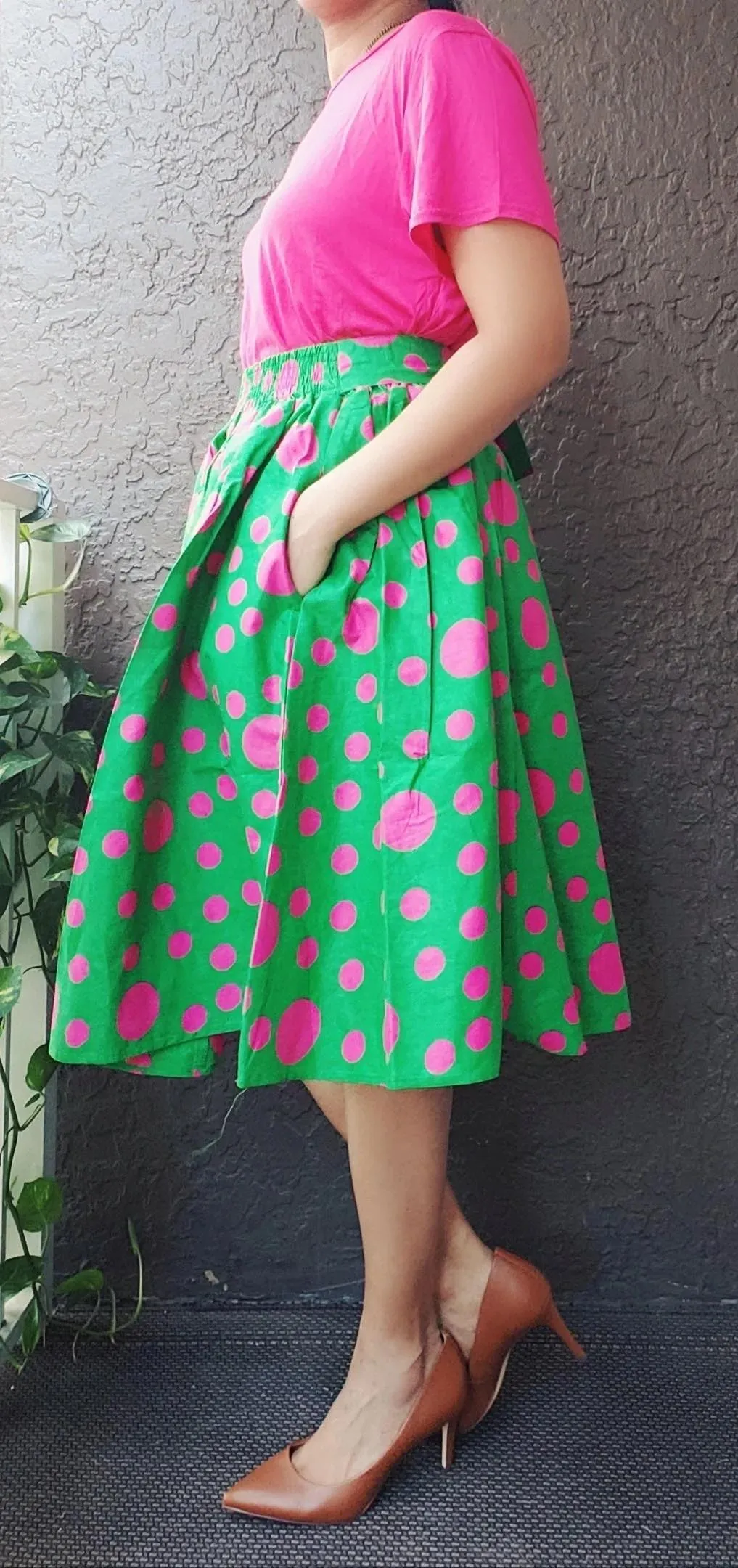 Green Polka Dot Skirt