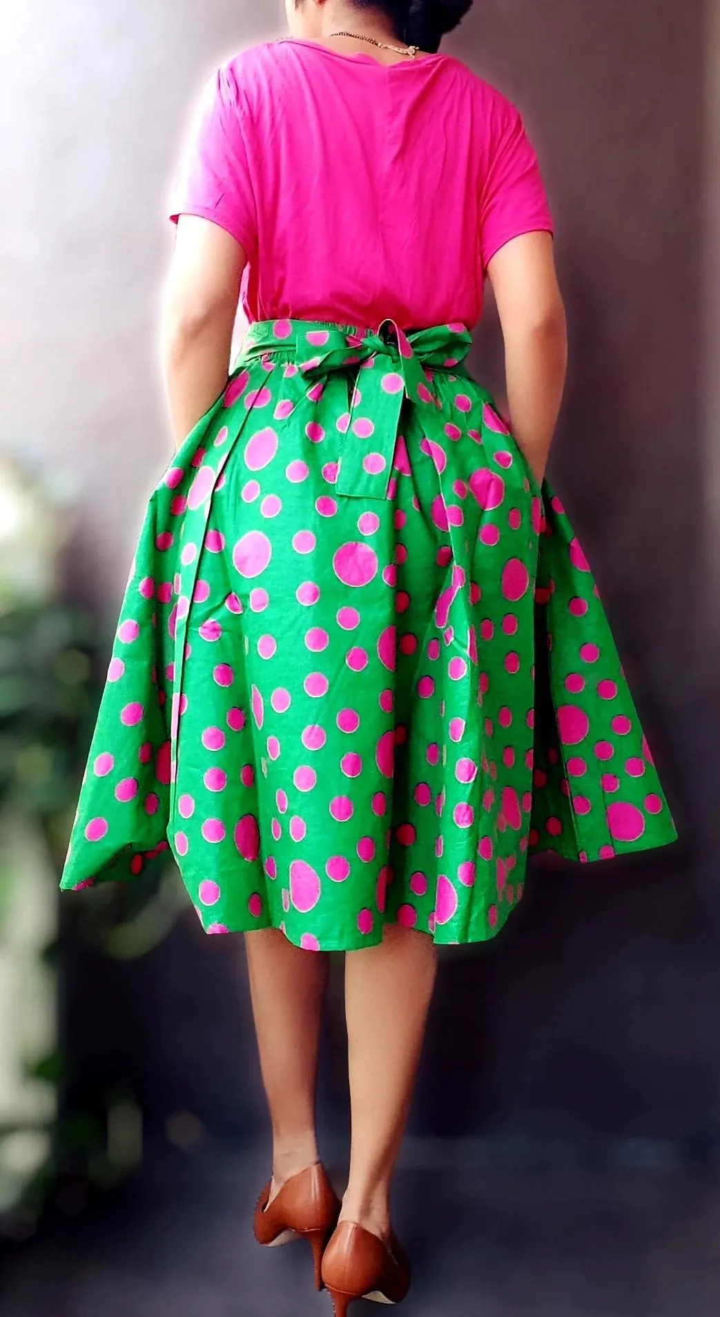 Green Polka Dot Skirt