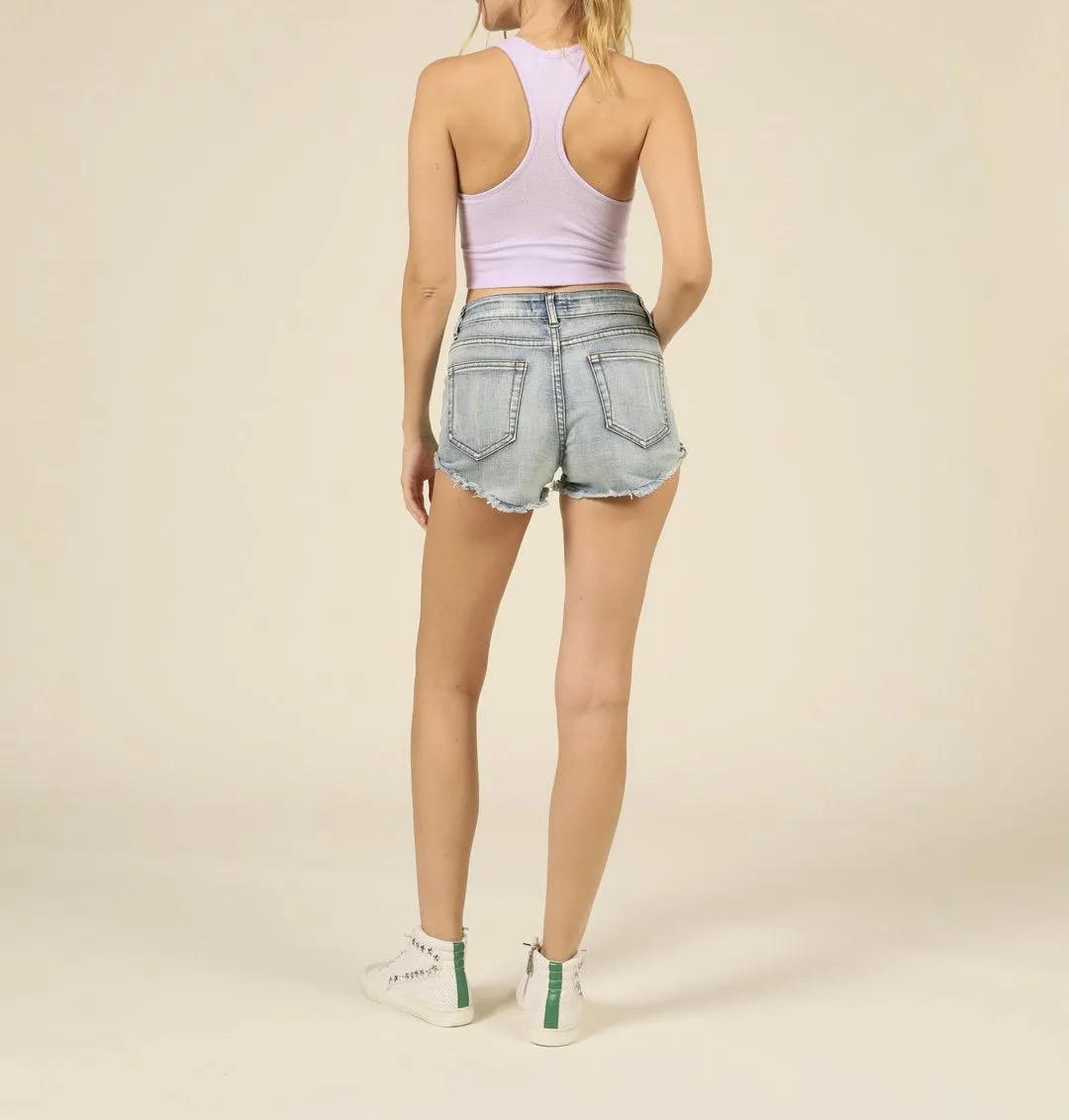 Hacci Racer Back Rib Crop Top