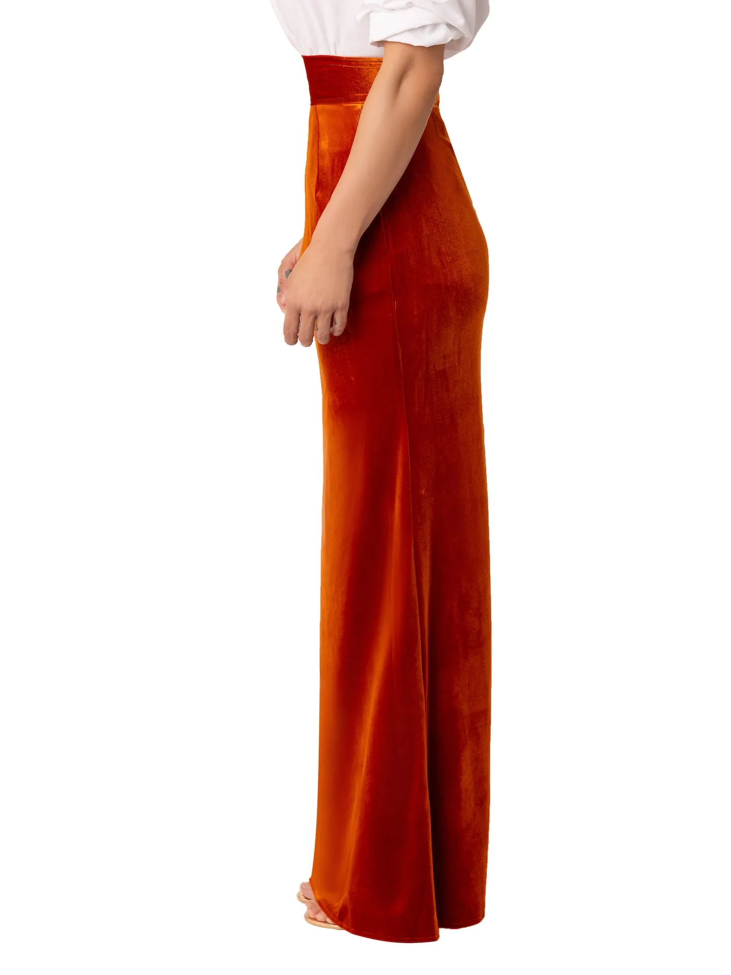 “Heidi” Copper Maxi Skirt