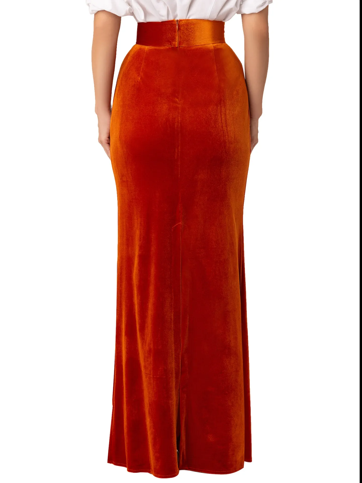 “Heidi” Copper Maxi Skirt
