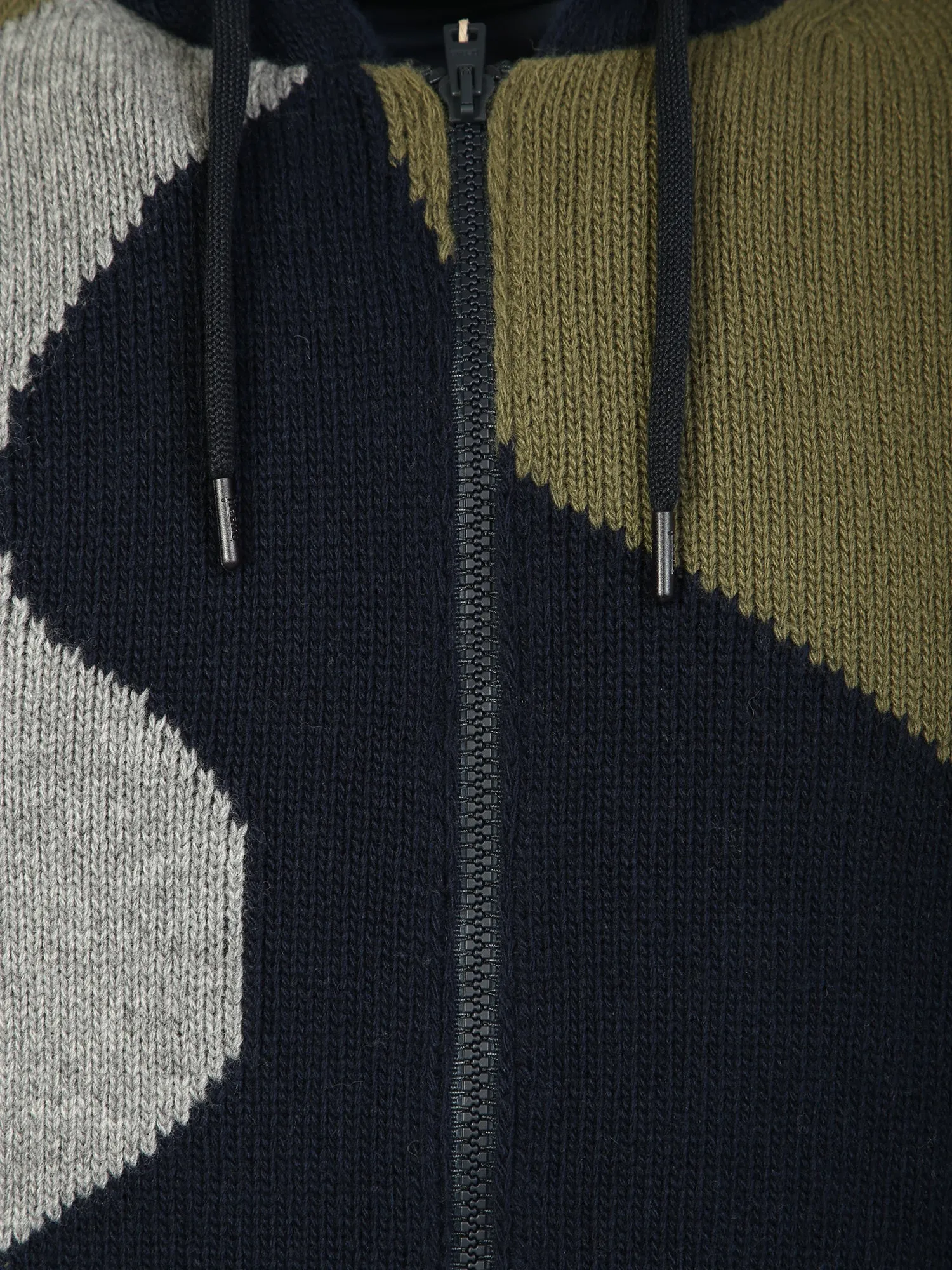 Herno intarsia knit bomber jacket warm and comfortable, ideal for the colder seasons