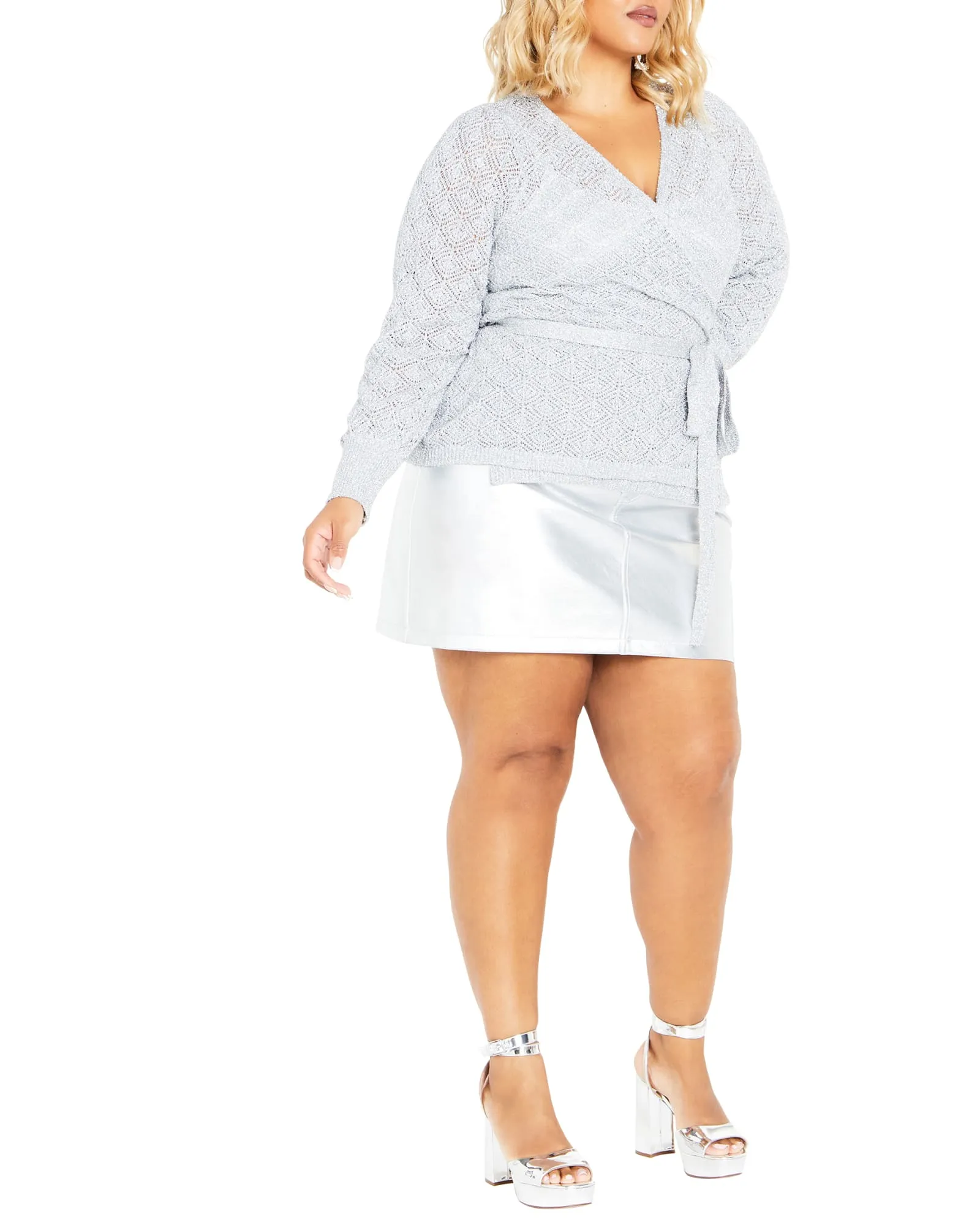 Holly Wrap Top | Silver