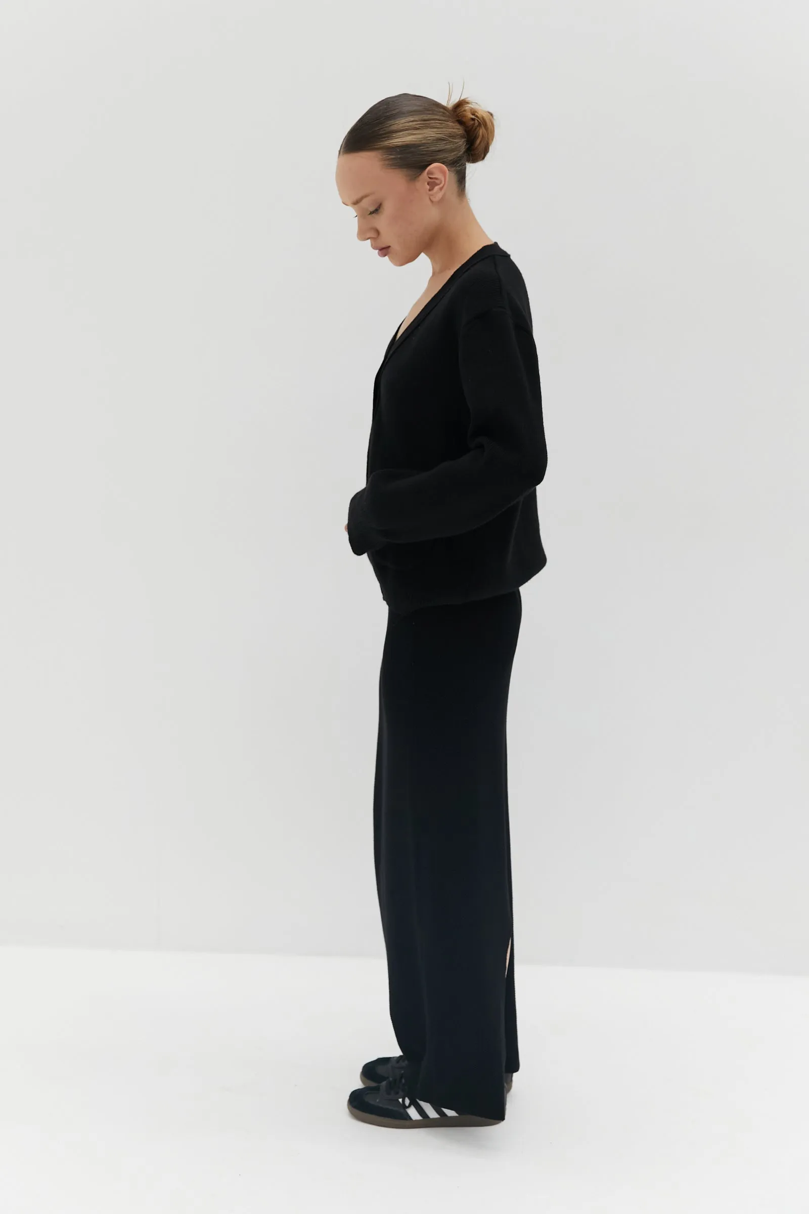 Knit Maxi Skirt - Black