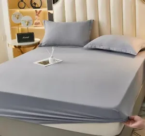Kuber Industries Double Bed Mattress ProtectorBed Protecter with Elastic 150x200 CM (Grey)