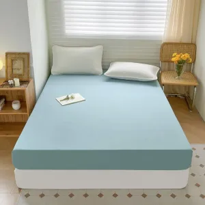 Kuber Industries Double Bed Mattress ProtectorBed Protecter with Elastic 180x200 CM (Dark Green)