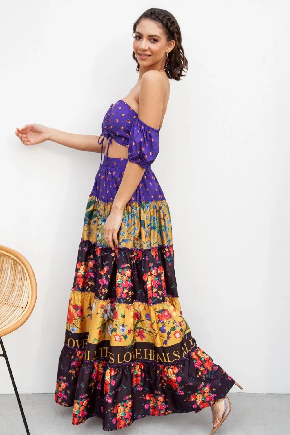 Leslie Multi-Color Maxi Two Set Love Heals Violeta