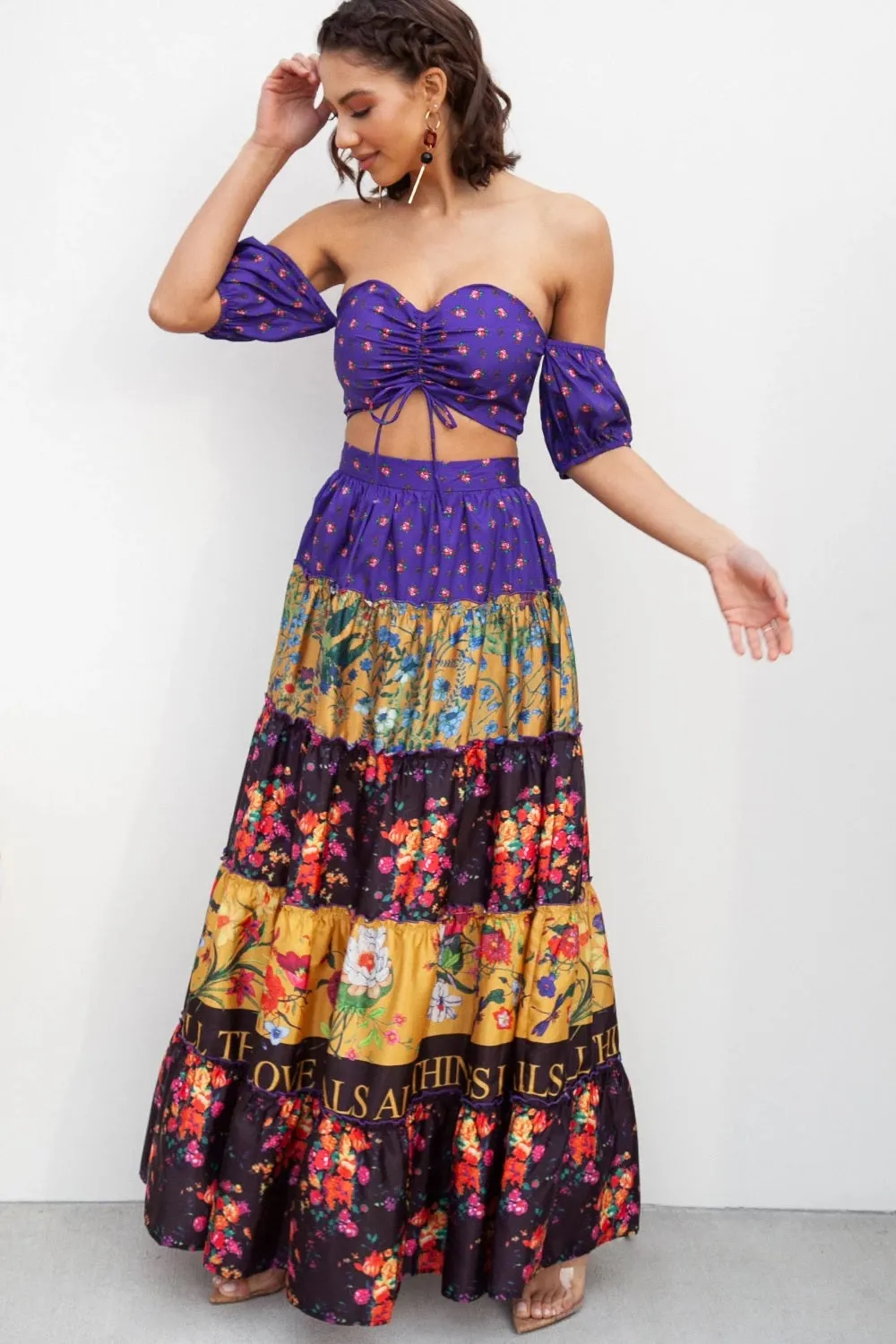 Leslie Multi-Color Maxi Two Set Love Heals Violeta