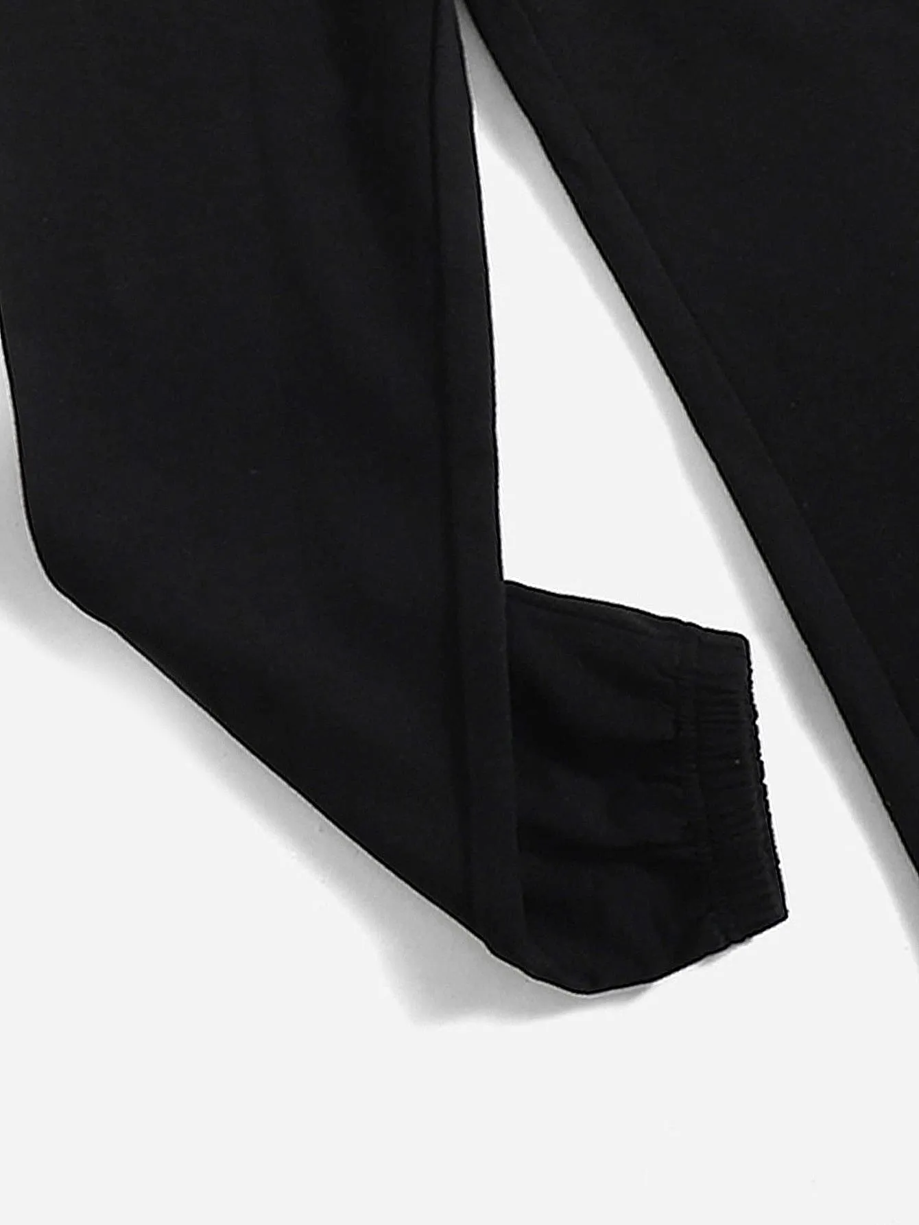 Letter Tie Front Natural Long Women Sweatpants