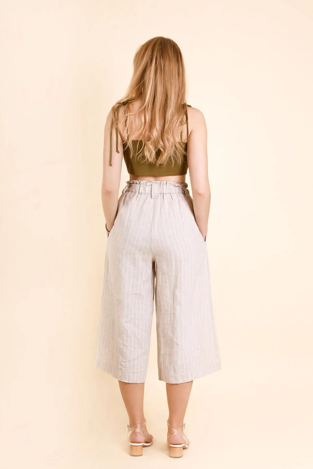 Linen Top-Bra