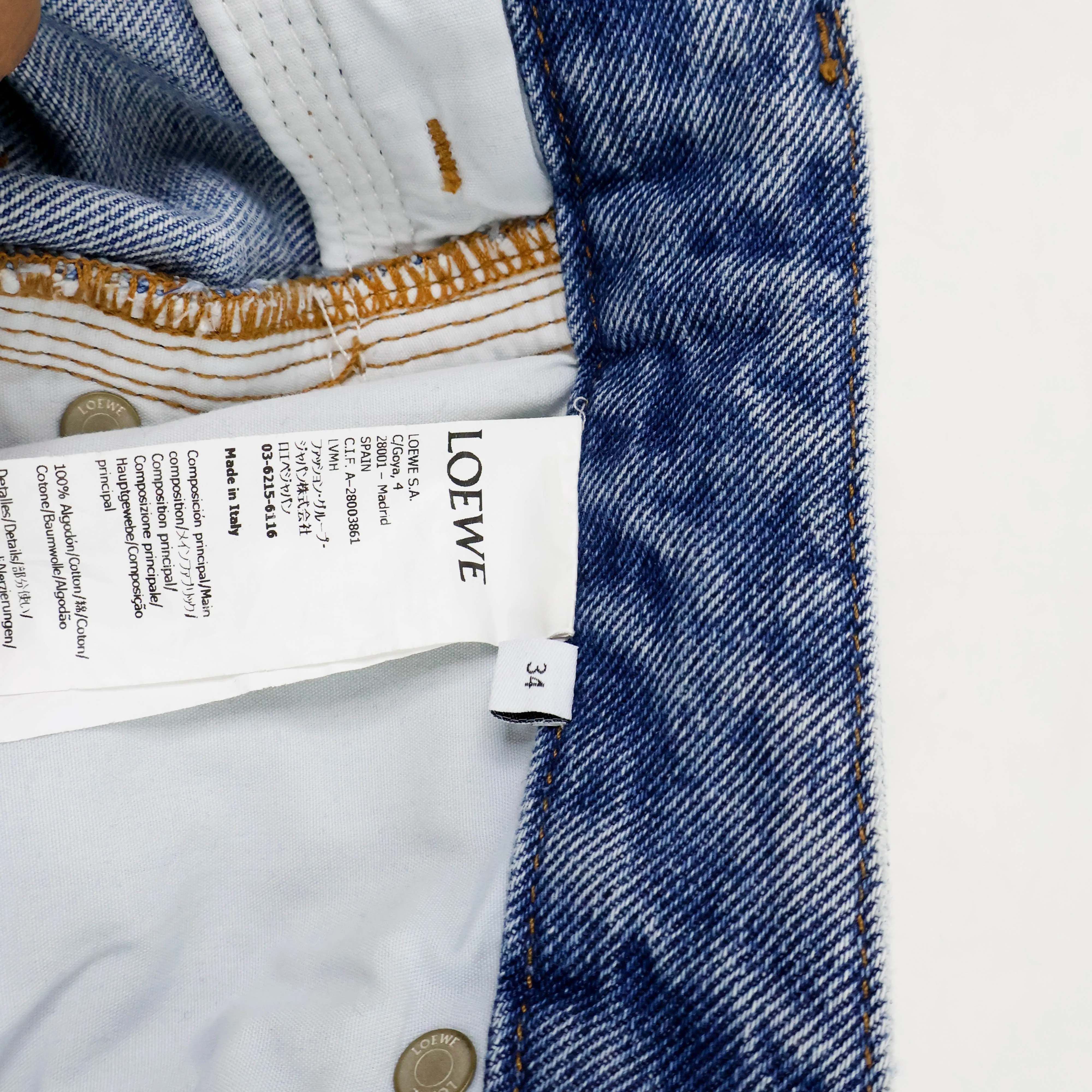 Loewe Pants Denim Logo