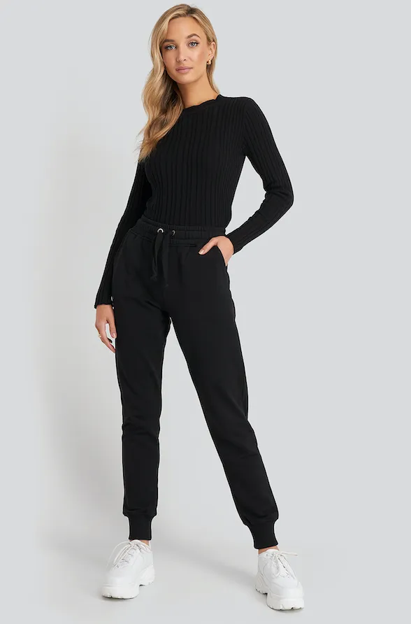 Logo Basic Sweatpants - Black