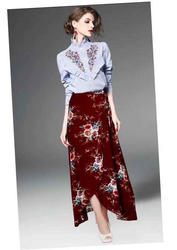 Long Casual High Waist Skirt