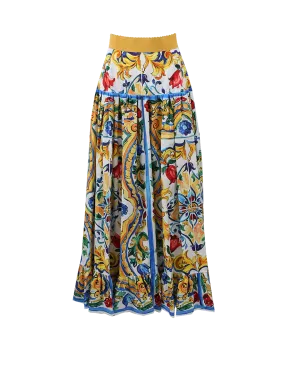 Maiolica Print Skirt