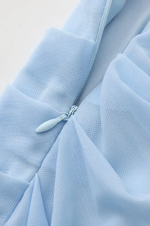 Margot Wrap Top and Maxi Skirt Outfit Set - Sky Blue