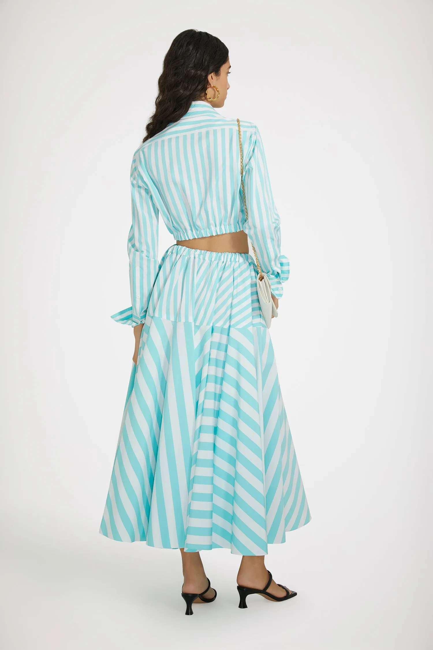 Maxi skirt in printed cotton