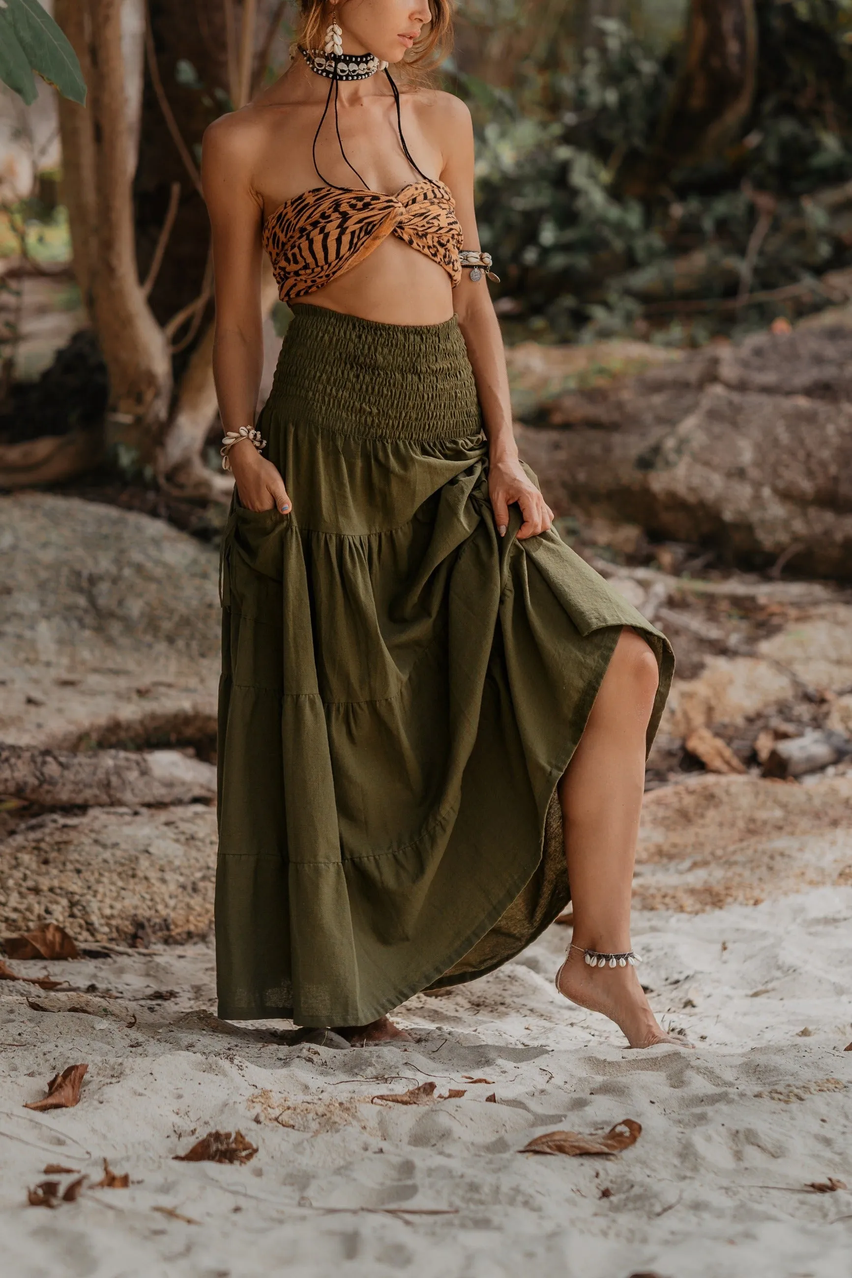 Maxi Skirt Keela Olive