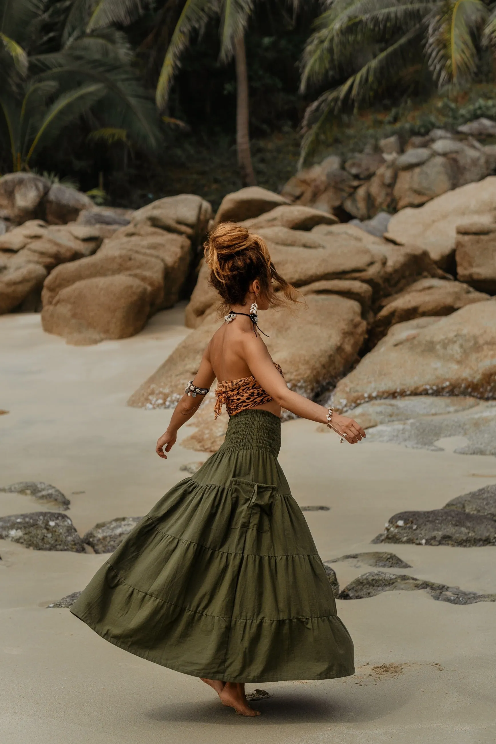 Maxi Skirt Keela Olive