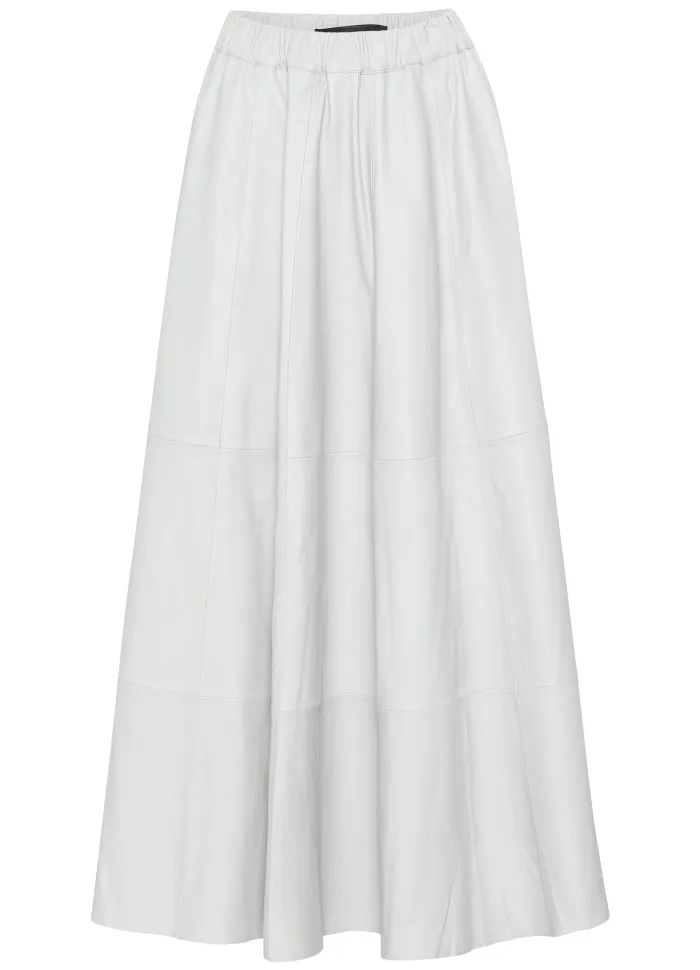 MDK Leather Edith Maxi Skirt - Dawn Blue / Grey