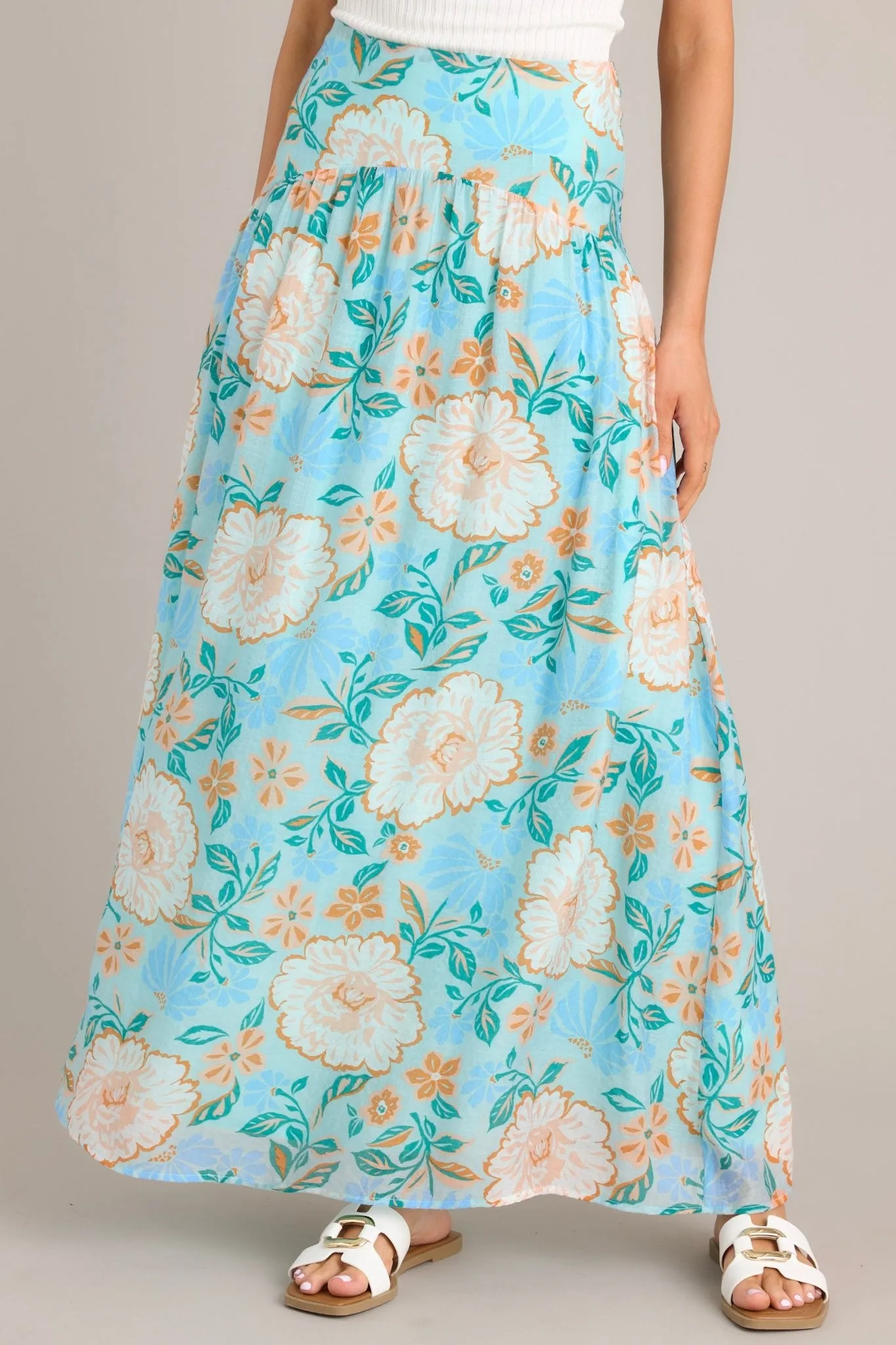 MINKPINK Evelyn Light Blue Maxi Skirt