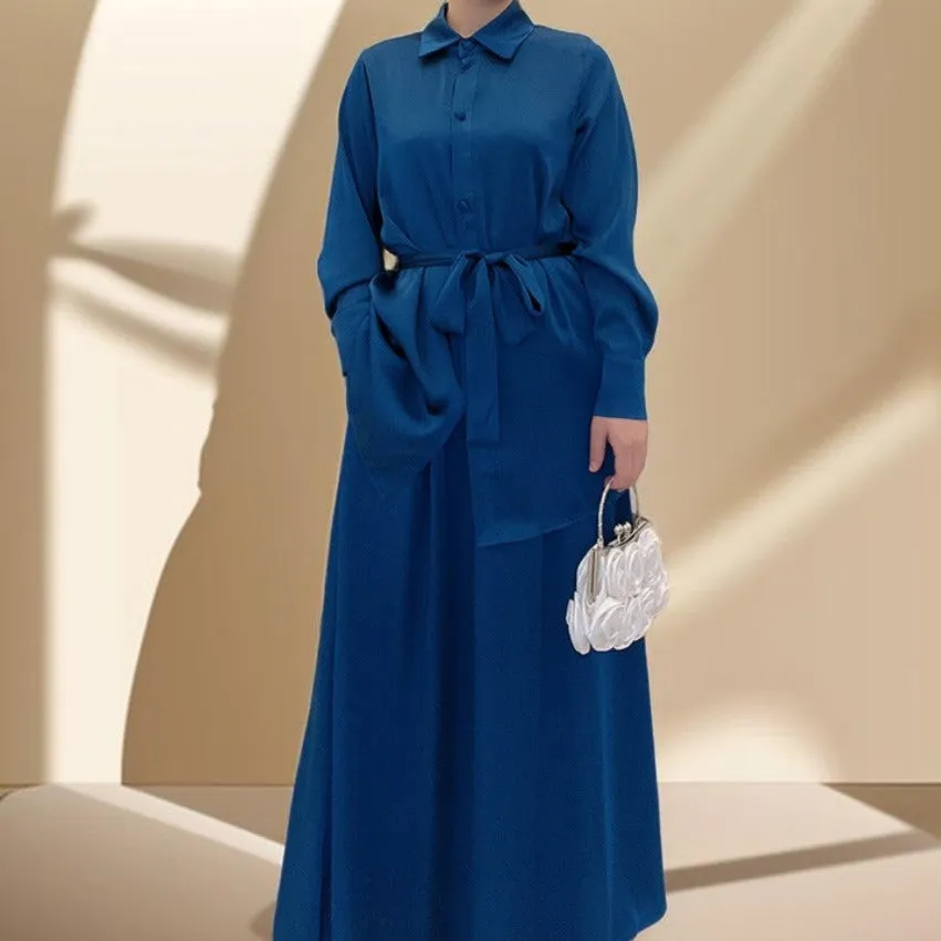 Modest Maxi Skirt and Button-Down Top Set