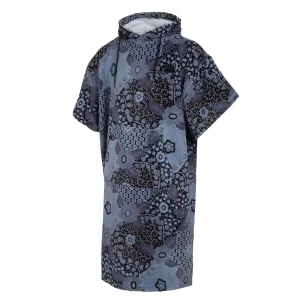Mystic Poncho Velour AOP - Blue / Black