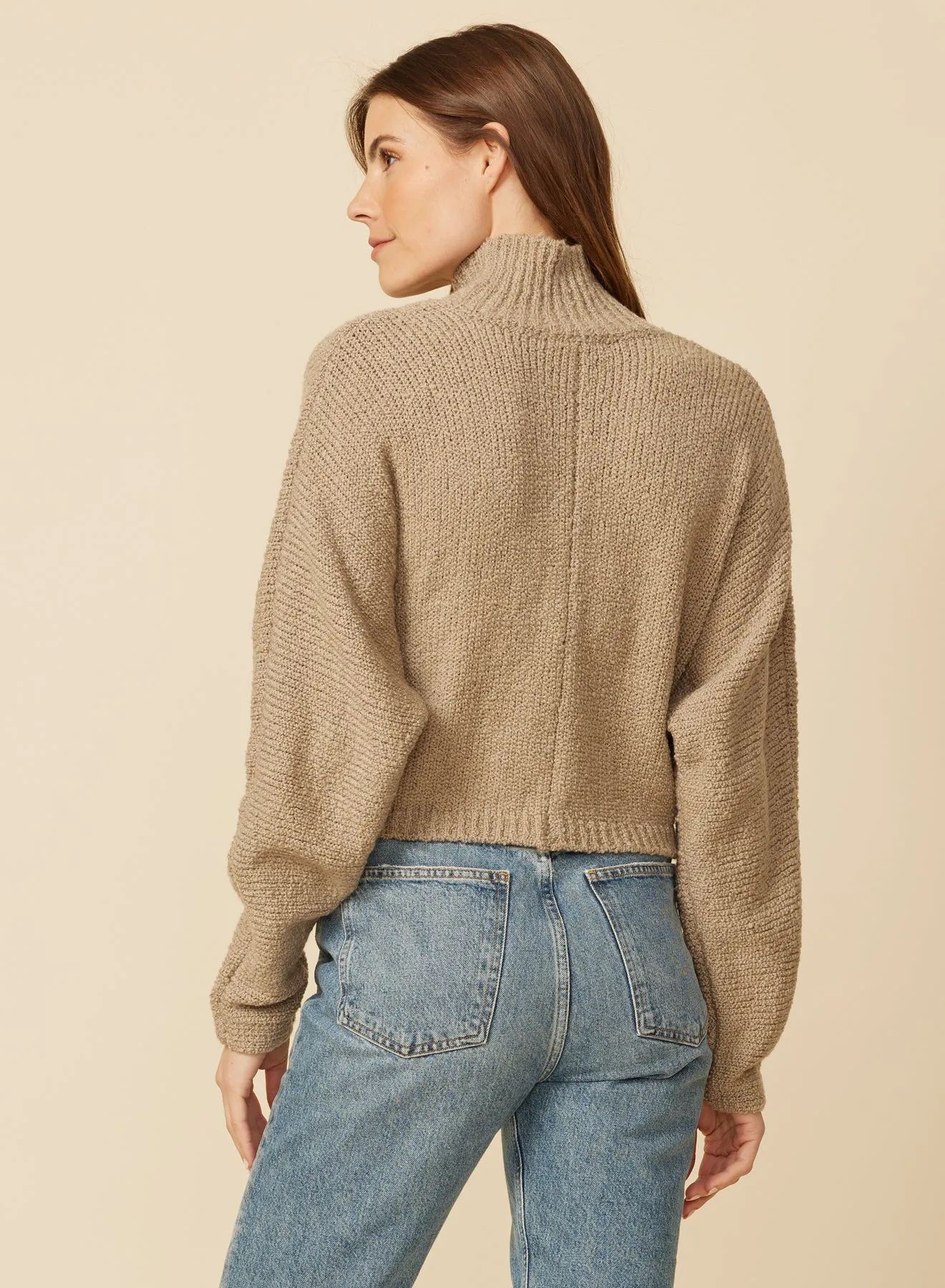 Napa Boucle Turtleneck - Driftwood