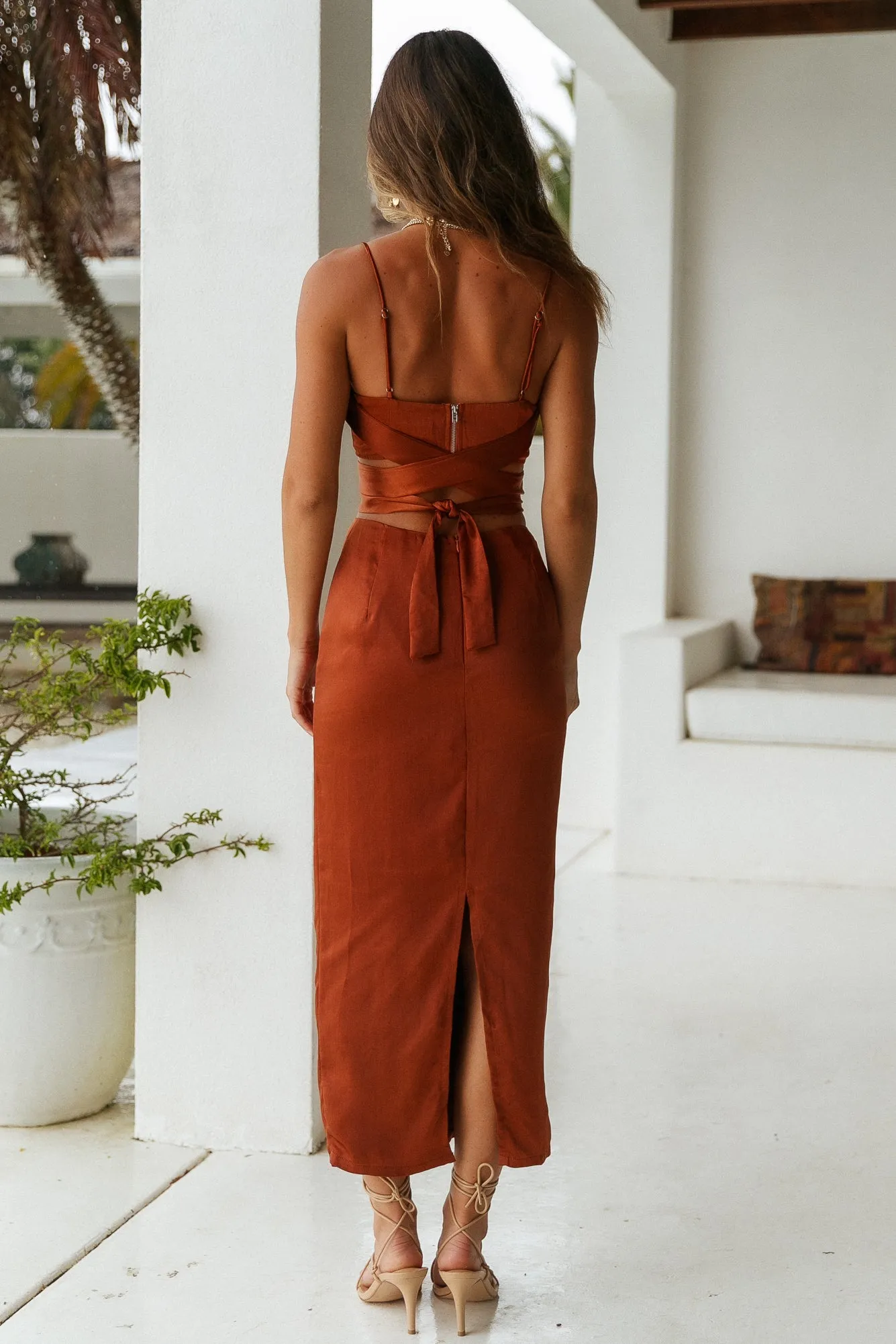 Needing You Maxi Skirt Brown
