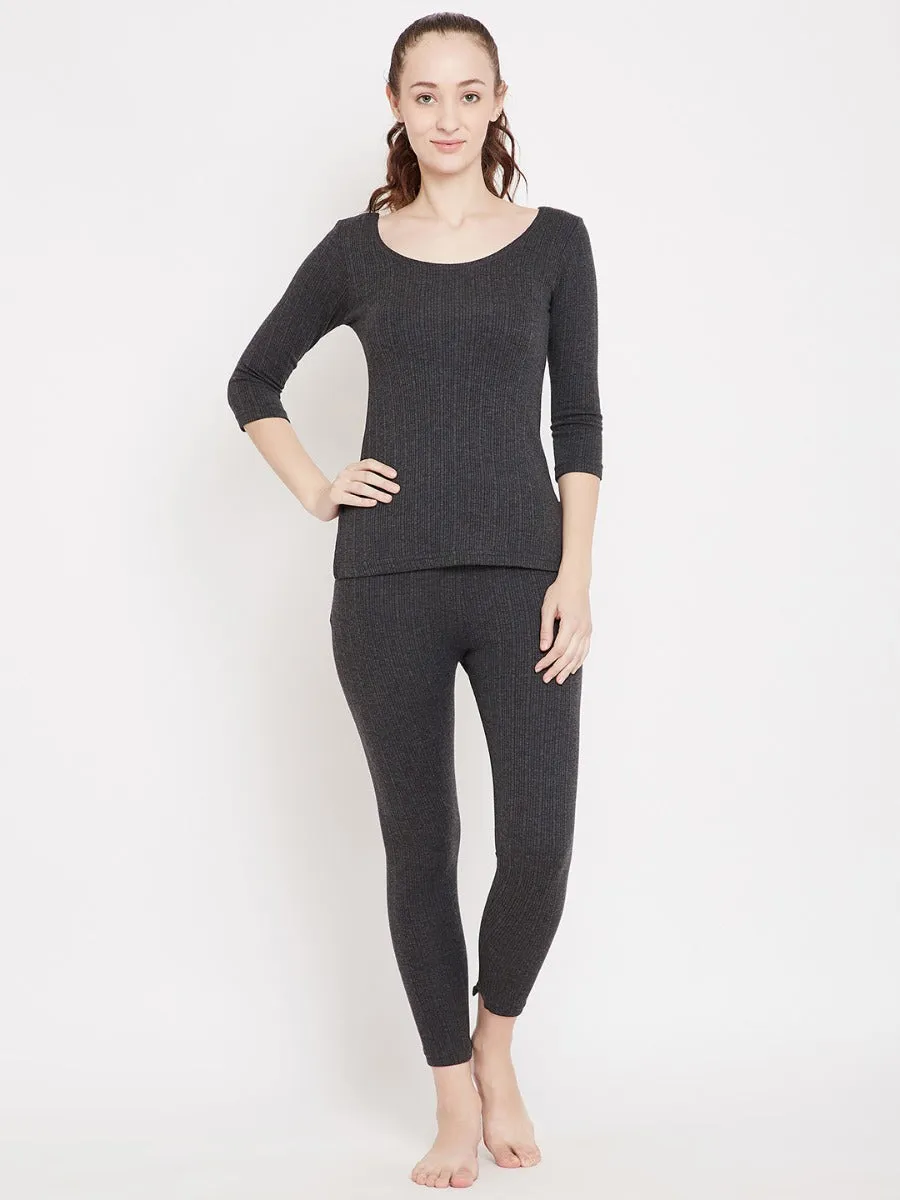 Neva Thermal Lower for Women - Anthra (Mod Quilt)