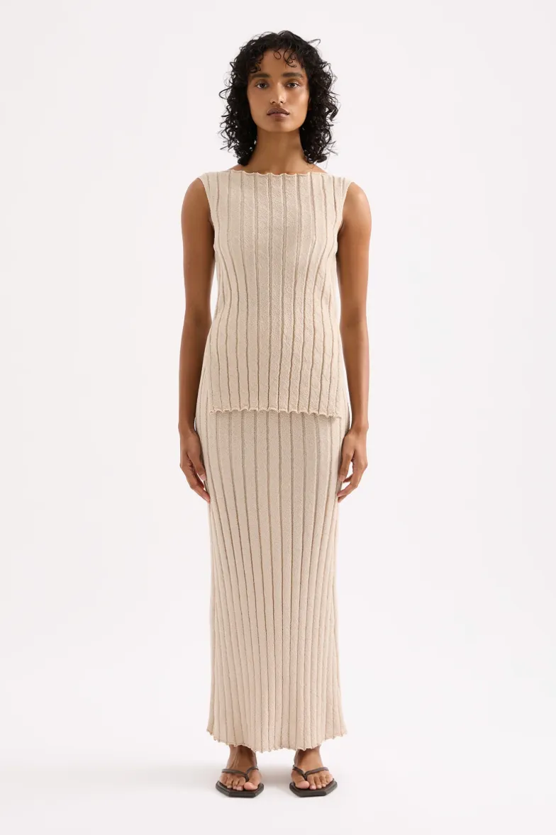 Nude Lucy - Taiyo Knit Skirt (Oat)