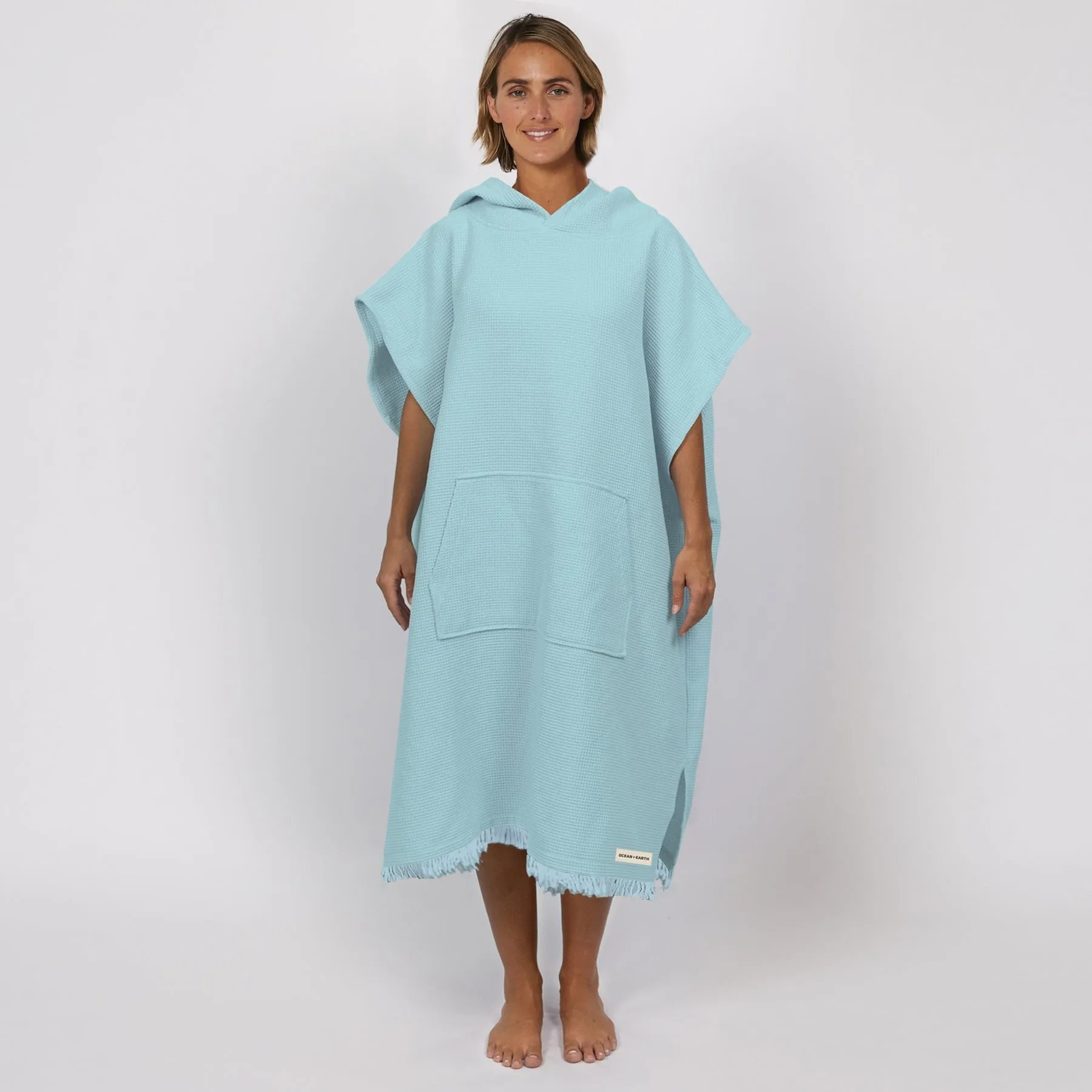 O&E Ladies Waffle Poncho