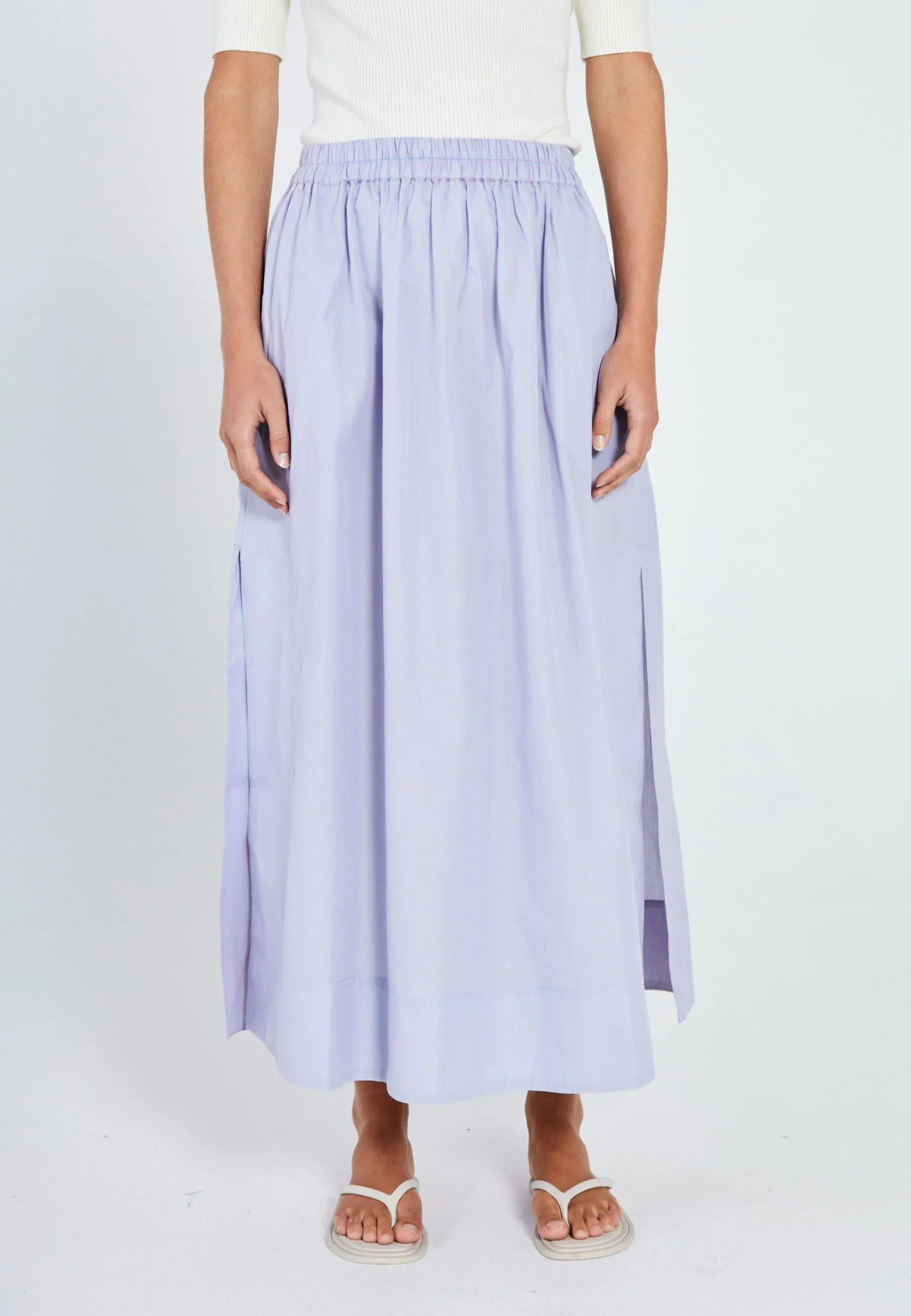 Olina maxi skirt - Coral stripes